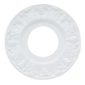 10-Inch Victorian Plastic Medallion, White Finish