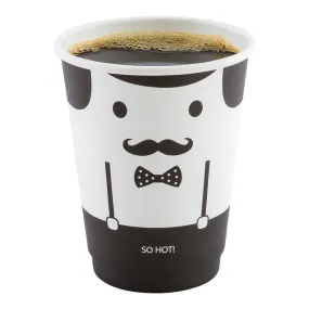 12 oz Monsieur Paper Coffee Cup - Double Wall - 3 1/2" x 3 1/2" x 4 1/4" - 500 count box