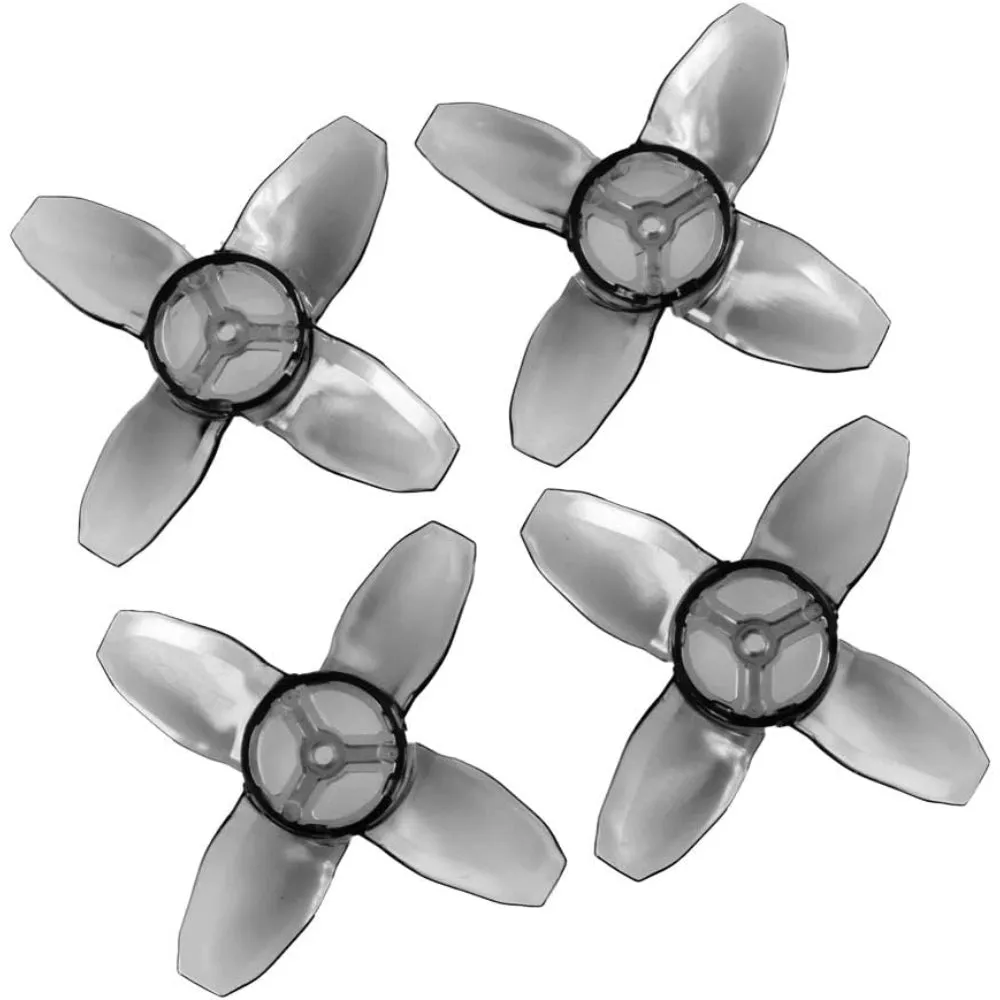 2 Pairs EMAX Avan Tinyhawk TH Turtlemode Black Propeller 4-Blade 40mm 2CW   2CCW for Indoor Flying 08025 Motor