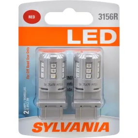 2-PK SYLVANIA 3156 Red LED Automotive Bulb