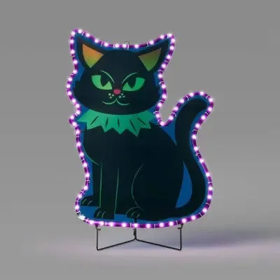 24" LED 2D Halloween Cat Sculpture - Hyde & EEK! Boutique