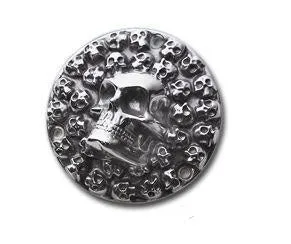 3D Skull Derby Cover 3 Hole Harley-Davidson 1970-98 Evolution Big Twin - Custom Chrome 37733