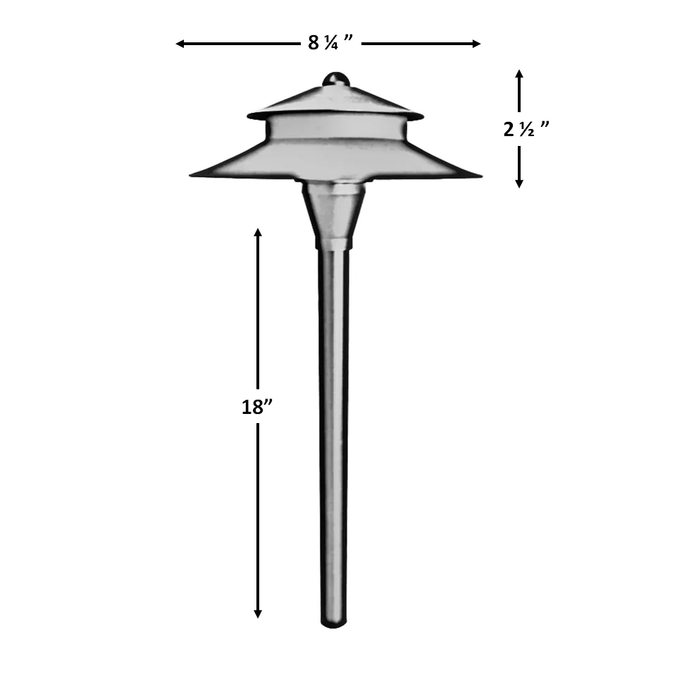 4 Pack Spectra Solid Brass Pathway Light - Antique Bronze