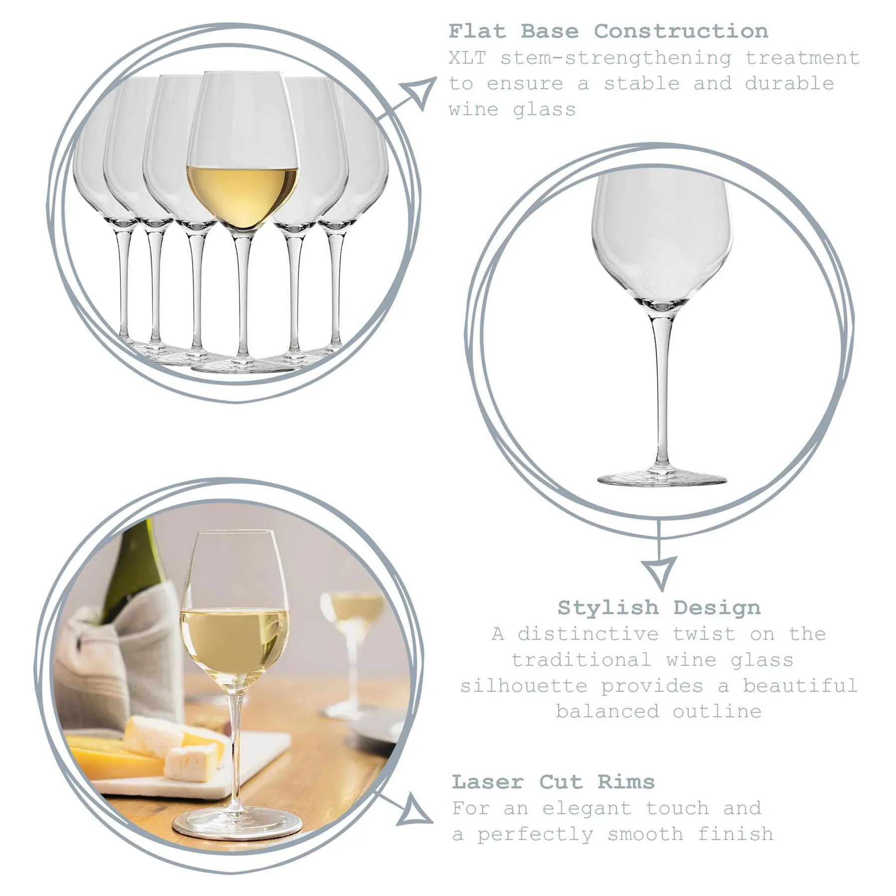 430ml Inalto Tre Sensi Wine Glasses - Pack of Six