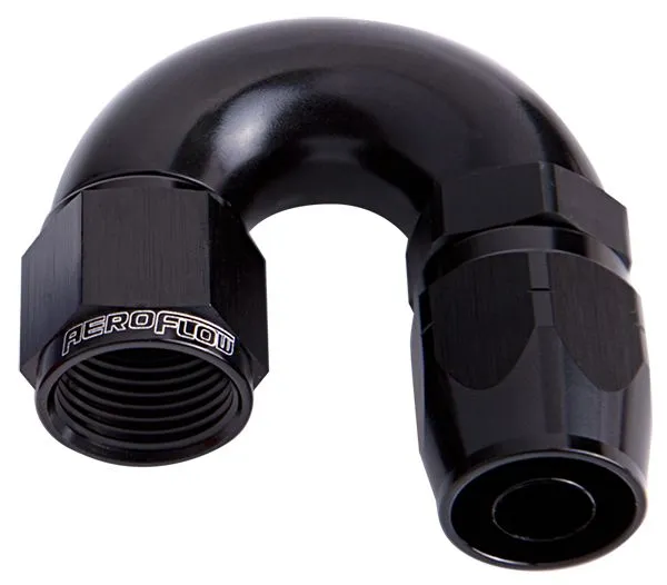 550 Series Cutter One-Piece Full Flow Swivel 180° Hose End -16AN AF556-16BLK