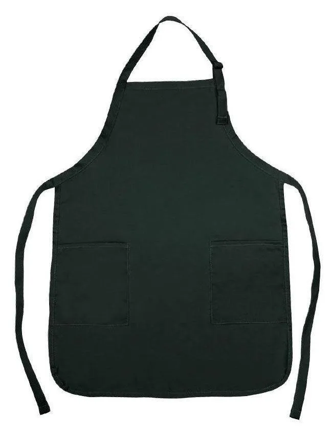 6 Pack Full Adult Size Bib Aprons With 2 Waist Pockets Plain Solid Colors Kitchen Cook Chef Waiter Crafts Garden Wholesale Bulk