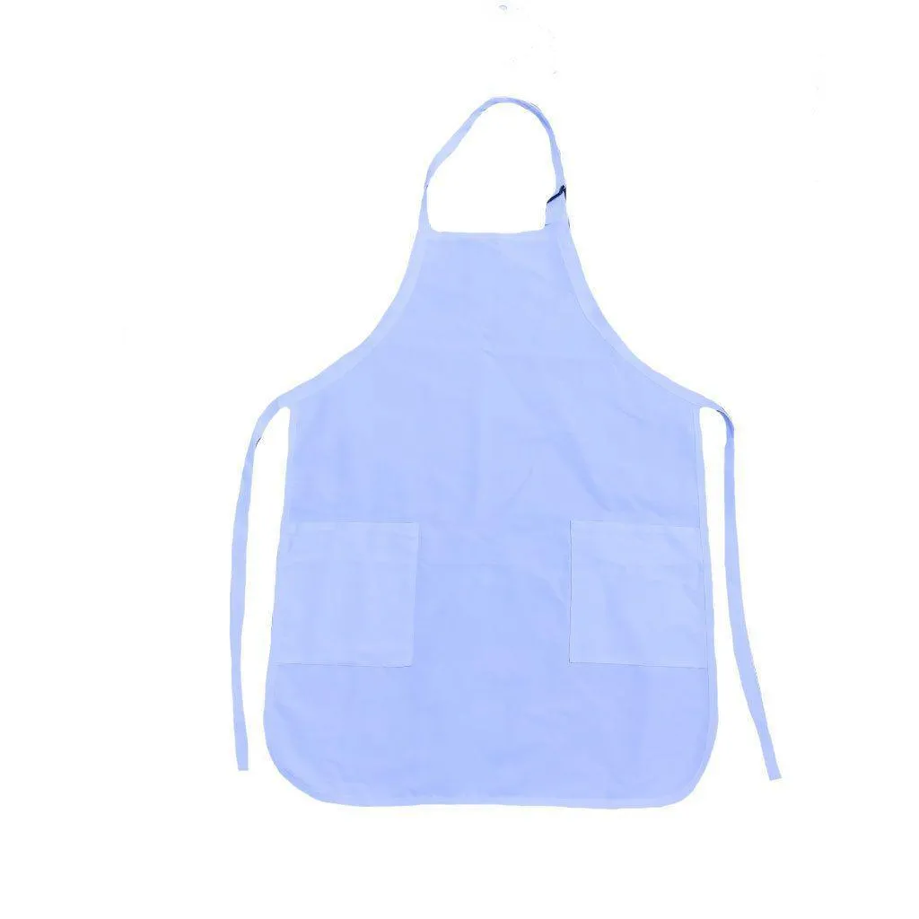 6 Pack Full Adult Size Bib Aprons With 2 Waist Pockets Plain Solid Colors Kitchen Cook Chef Waiter Crafts Garden Wholesale Bulk