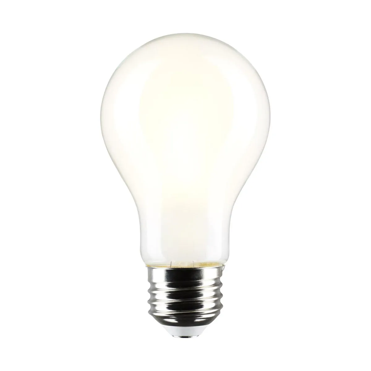 A19 LED Bulb, 60W Equivalent, 8 Watt, 800 Lumens, 2700K, E26 Medium Base, Frosted Finish, Pack Of 4