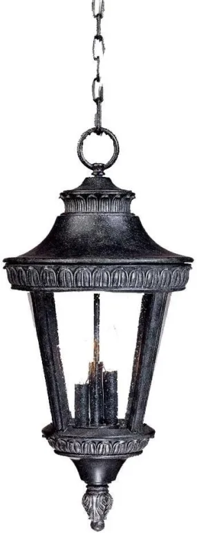 Acclaim Lighting-Three Light Stone Clear Seeded Glass Hanging Lantern-1926ST