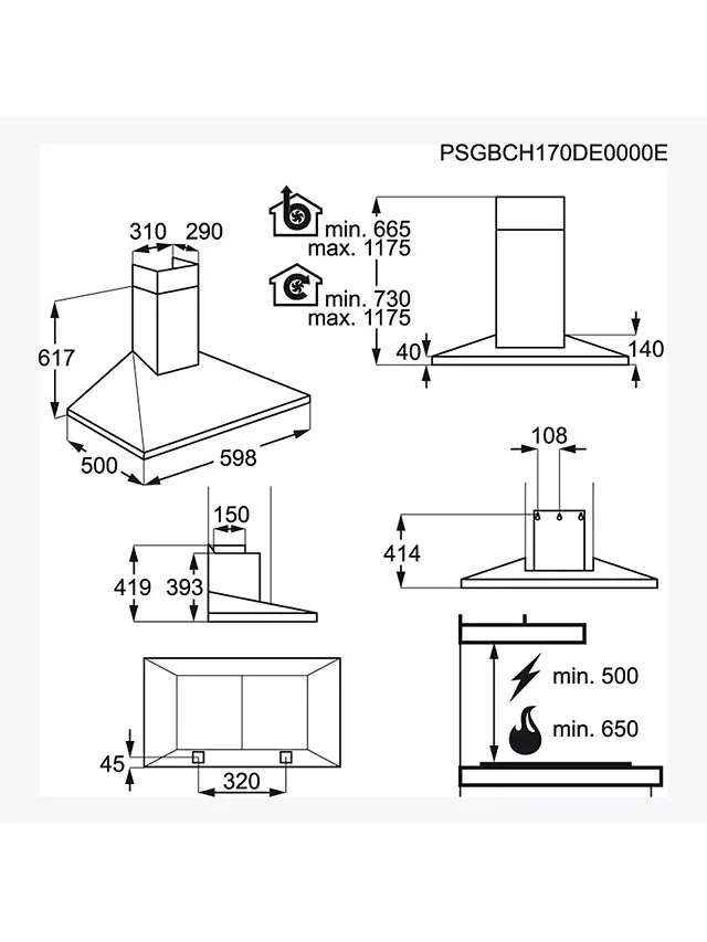 AEG DKB5660HM Chimney Hood - Stainless Steel