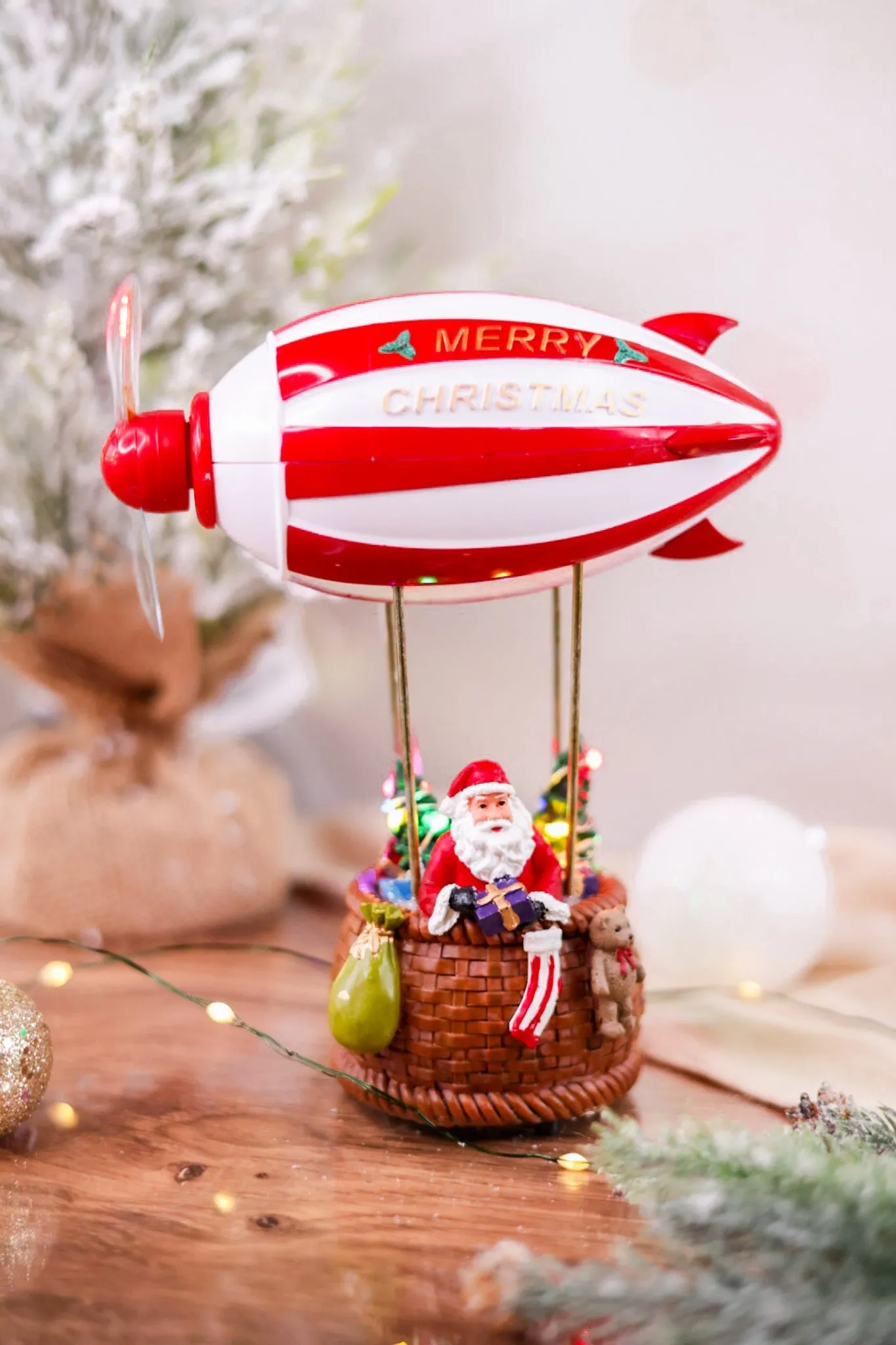 Animated "Merry Christmas" Hot Air Balloon FINAL SALE