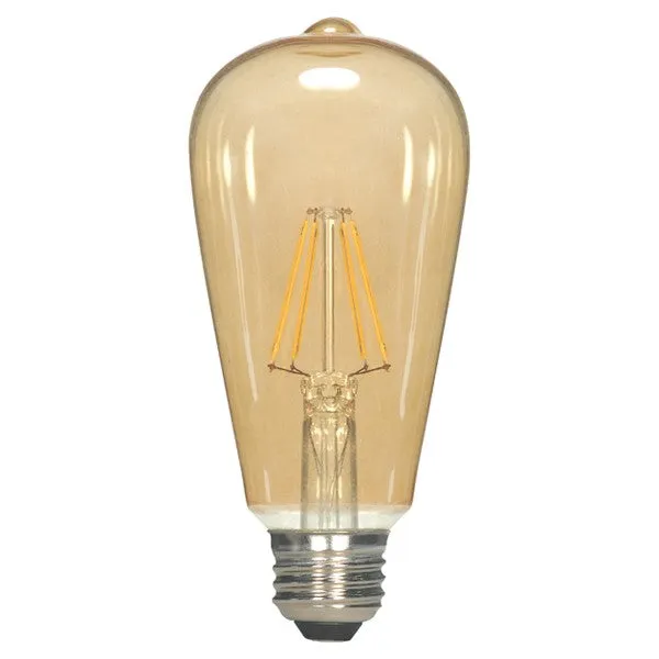 Antique Filament LED 2.5W 2000K ST19 E26 Dimmable Transparent Amber Bulb