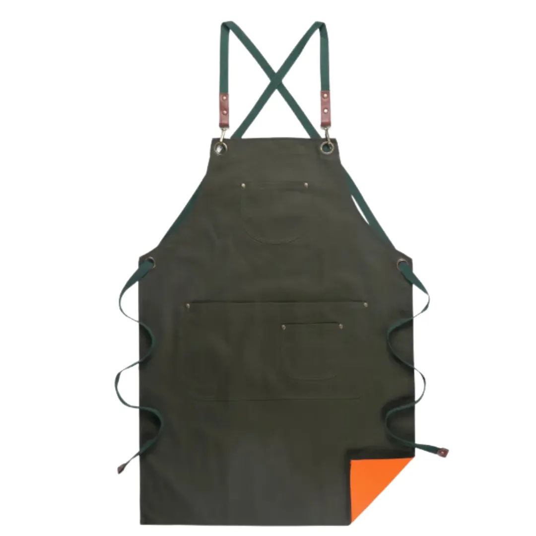 Anyhouz Kitchen Apron Orange Green Newest Solid Cooking Apron for Men and Women Chef  Waiter Cafe Hairdresser Bibs Garden Accessory Hot