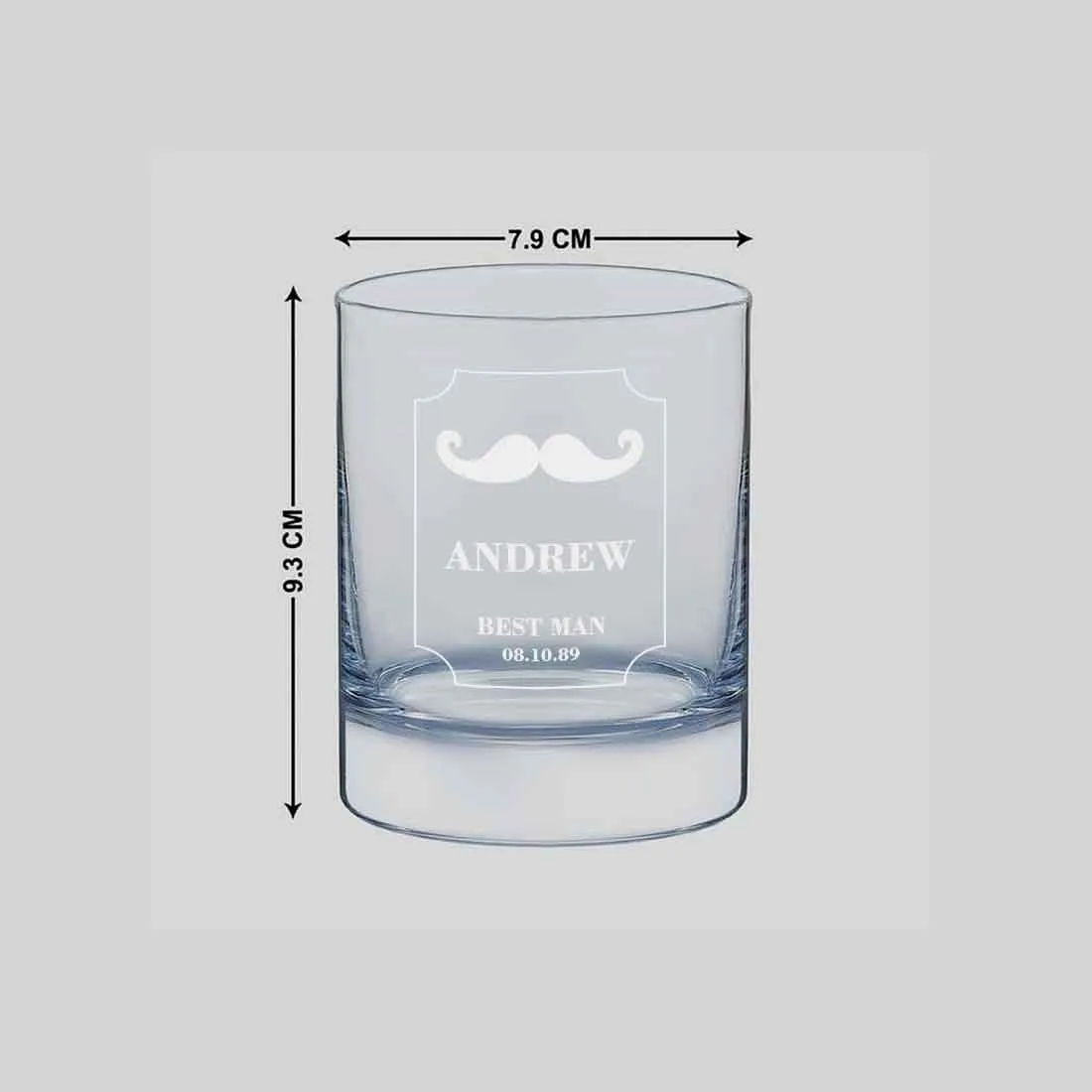 Attractive Personalized Whiskey Glass - Wedding Gift - Best Man Gifts - Hip