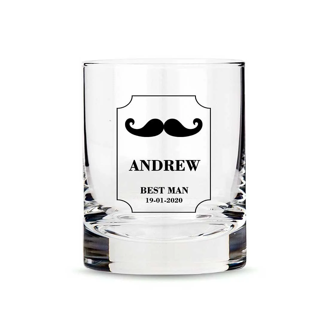 Attractive Personalized Whiskey Glass - Wedding Gift - Best Man Gifts - Hip