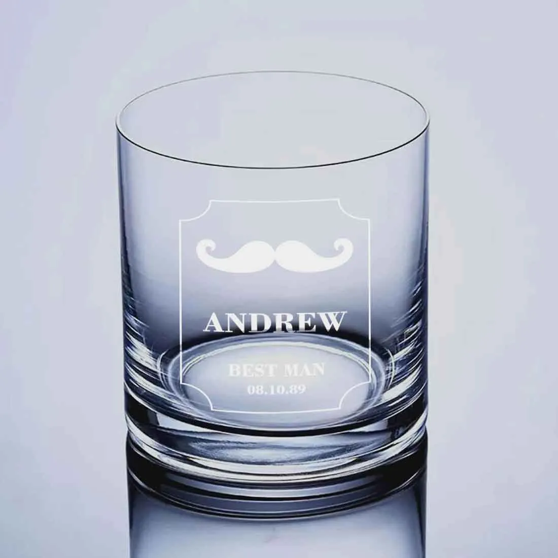 Attractive Personalized Whiskey Glass - Wedding Gift - Best Man Gifts - Hip