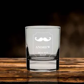 Attractive Personalized Whiskey Glass - Wedding Gift - Best Man Gifts - Hip