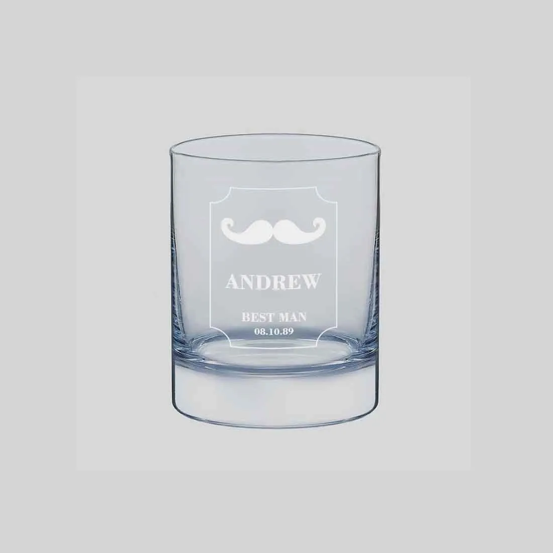 Attractive Personalized Whiskey Glass - Wedding Gift - Best Man Gifts - Hip