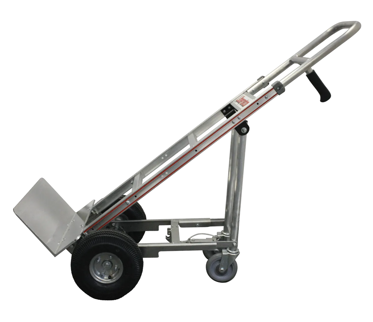 B&P Aluminum Hand Truck 60" w/ 4th Wheel Attachment - 600lb Capacity