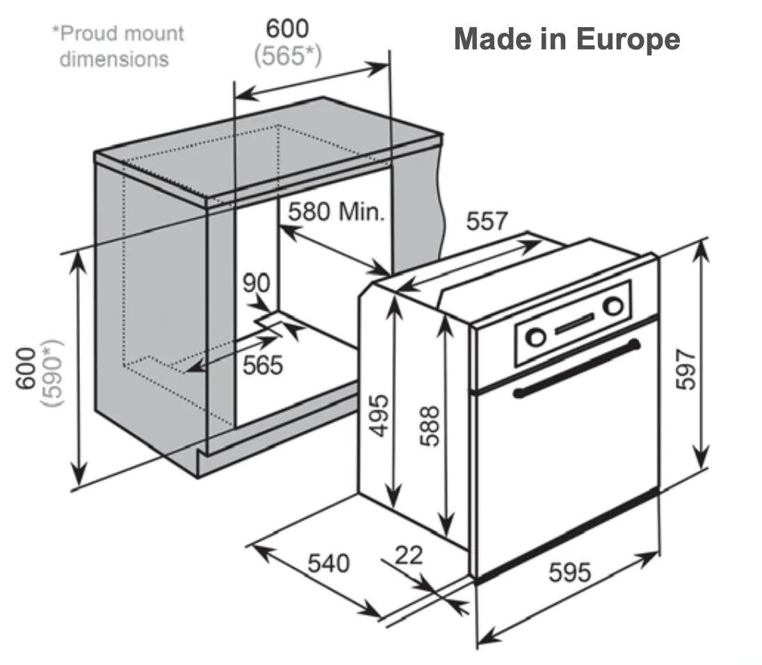 Baumatic Solari Oven and Gas Cooktop with Undermount Rangehood Pack 4