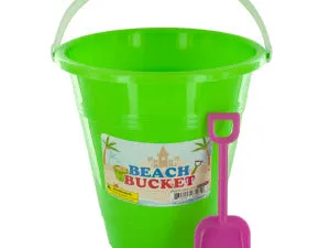 Beach Bucket with Attached Shovel