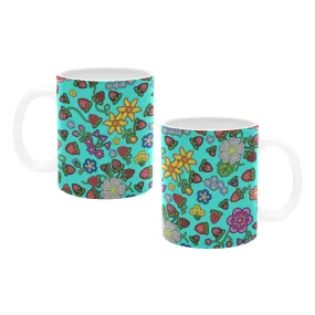 Berry Pop Turquoise White Mug(11OZ)