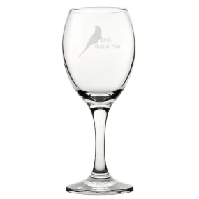 Best Budgie Mum - Engraved Novelty Wine Glass