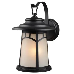 Black Outdoor Patio / Porch Exterior Light Fixture : 21-1284