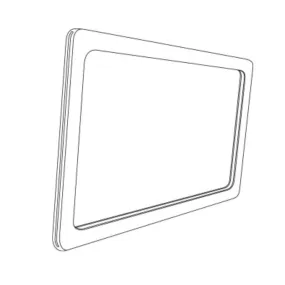 Black Plastic K-Frame Sign Holder 20 in. H X 7 in. W X 11 in. L