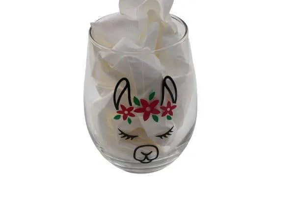 Blissful Alpaca Wine Glass