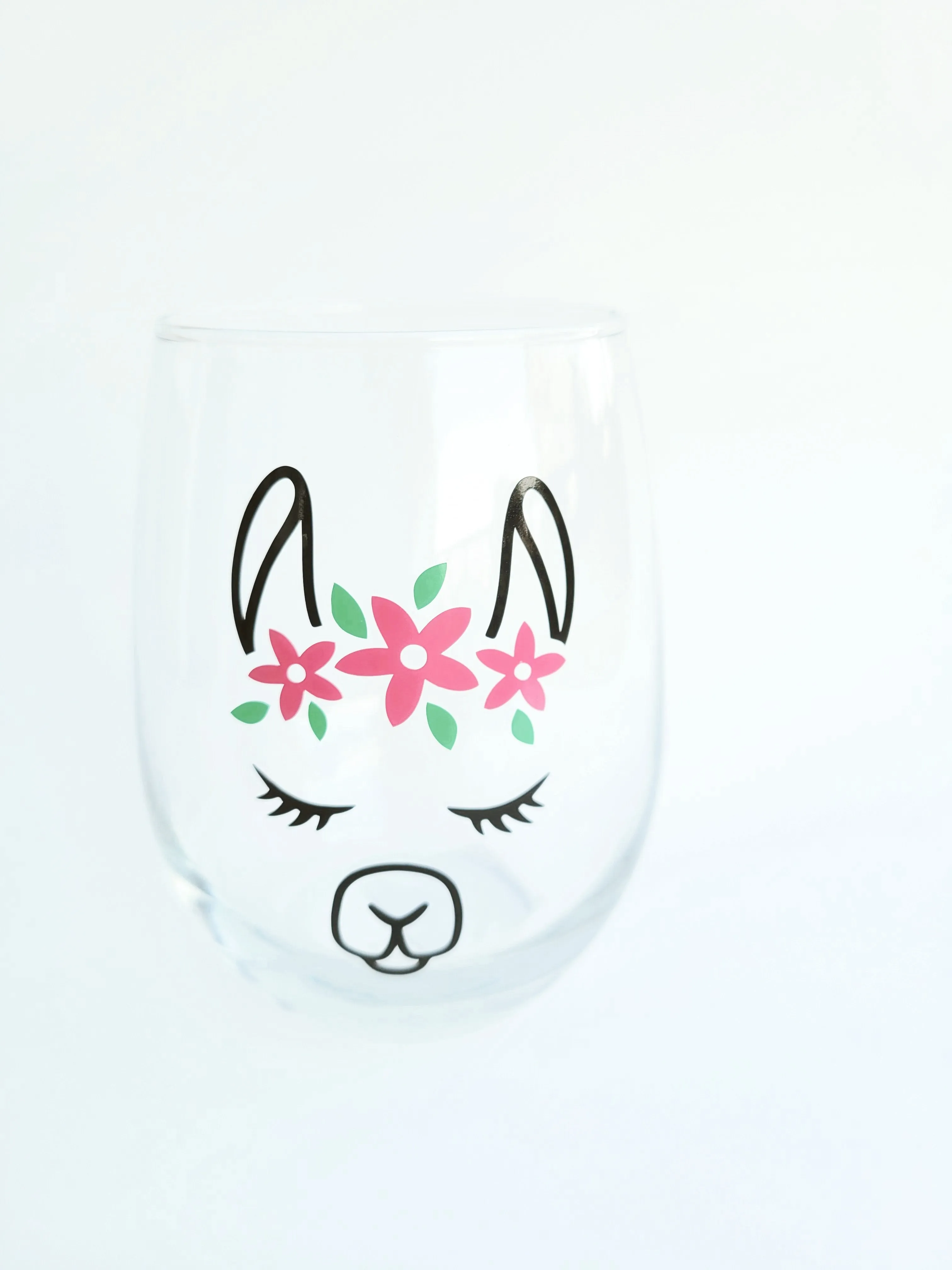 Blissful Alpaca Wine Glass