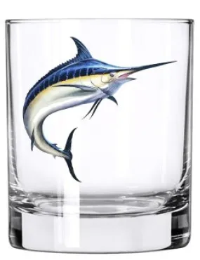 Blue Marlin Glass Barware