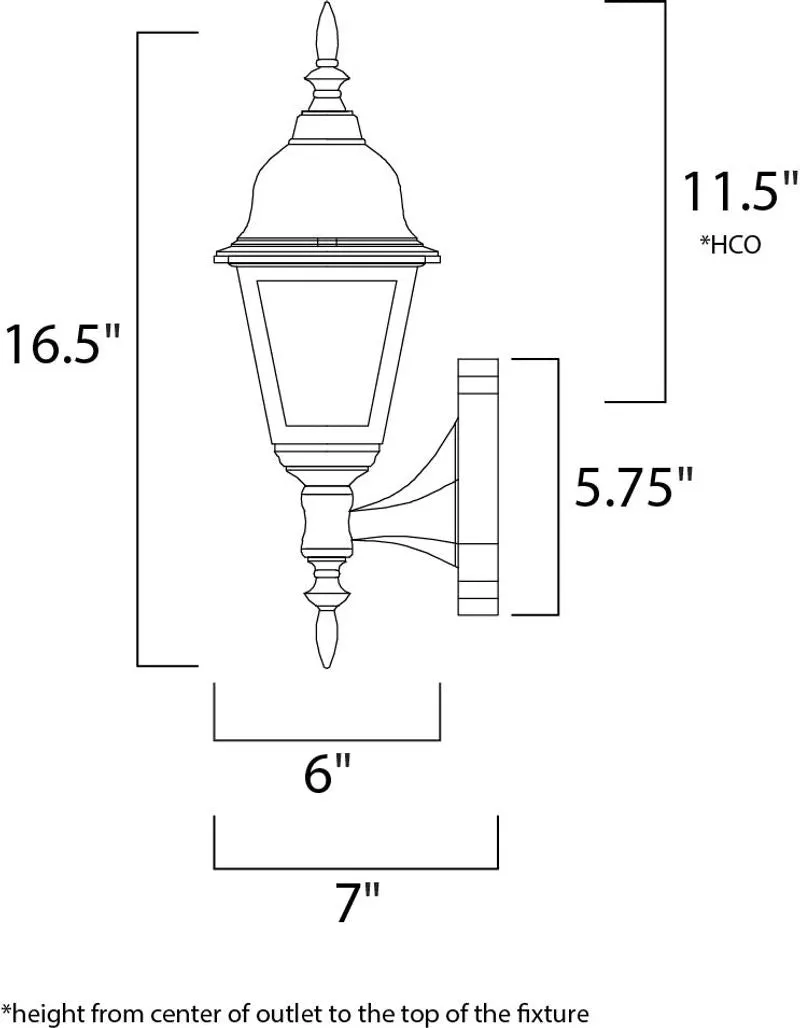 Builder Cast 6" Single Light Outdoor Wall Mount in Black