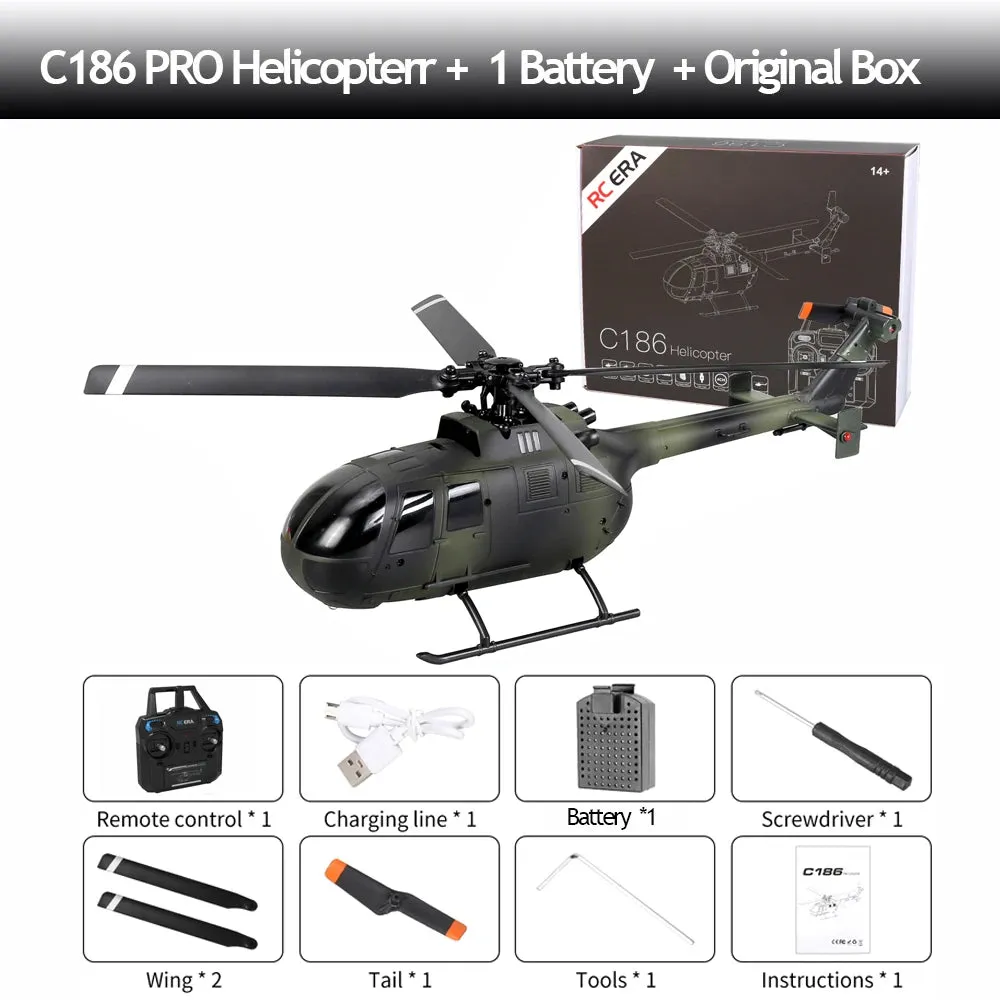 C186 PRO RC Helicopter 2.4G 4 Channel 4 Propellers 6 Axis Electronic Gyroscope for Stabilization Remote Control RC Toys