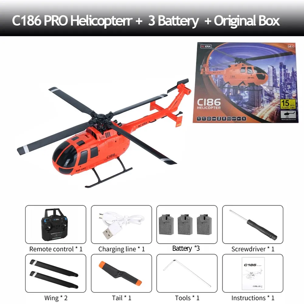 C186 PRO RC Helicopter 2.4G 4 Channel 4 Propellers 6 Axis Electronic Gyroscope for Stabilization Remote Control RC Toys