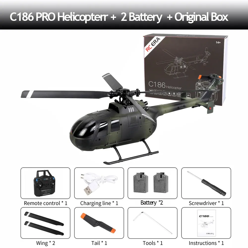 C186 PRO RC Helicopter 2.4G 4 Channel 4 Propellers 6 Axis Electronic Gyroscope for Stabilization Remote Control RC Toys