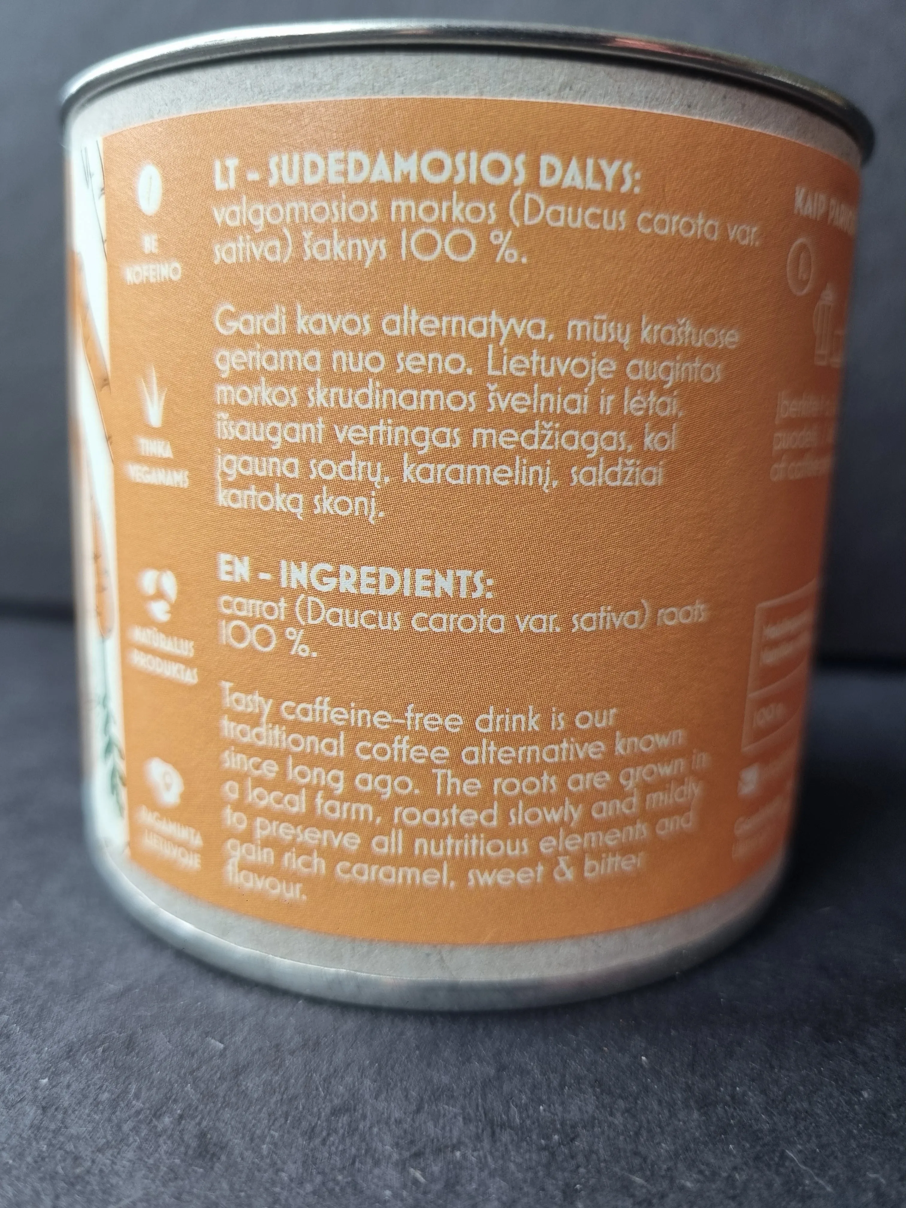 CARROT COFFEE without caffeine