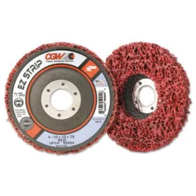 CGW Abrasives EZ Strip Wheels, Non-Woven, 4 1/2 X 5/8, Silicon Carbide, Red, 59205