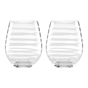 Charlotte Street 2-Piece Stemless Wine Glass Set