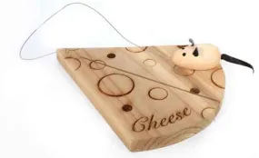 Cheese Board with Mouse and Wire Cutter