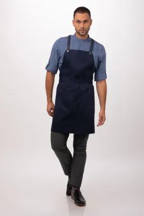 Chef Works Largo Bib Apron- Dark Navy