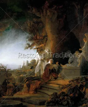 Christ and St. Mary Magdalene at the Tomb – Rembrandt