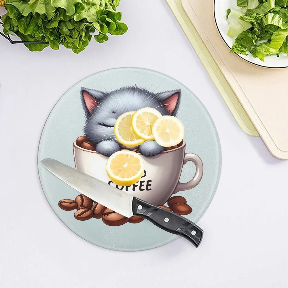 Coffee Please |  Tempered Glass Cutting Board