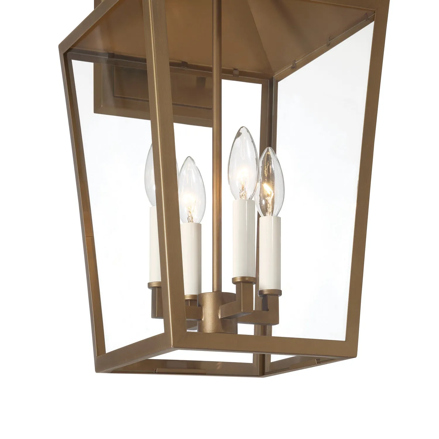 Cole Outdoor Wall Light, Large, Burnished Brass