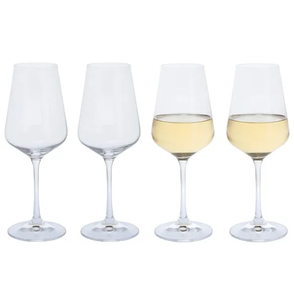 Dartington Crystal Cheers White Wine Glass, Set of 4