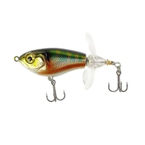 DF065 9g Double Paddle Tractor Surface Tether Roadrunner Fake Lure Long-distance Casting Lure(Champagne)