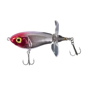 DF065 9g Double Paddle Tractor Surface Tether Roadrunner Fake Lure Long-distance Casting Lure(Red Head Silver)