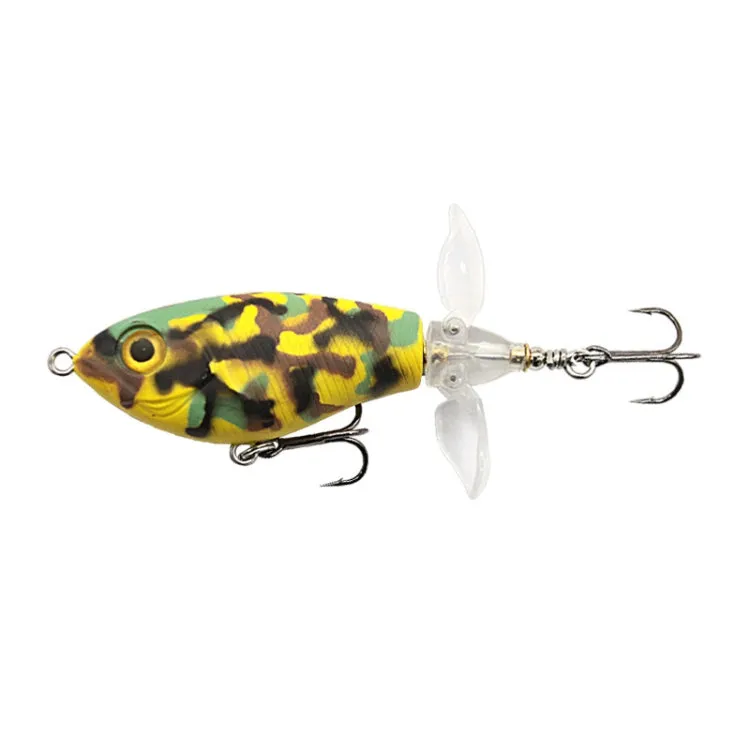 DF080 16g Double Paddle Tractor Surface Tether Roadrunner Fake Lure Long-distance Casting Lure(Camouflage)