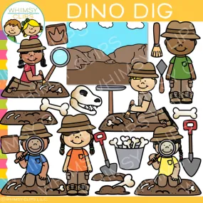 Dino Dig Clip Art