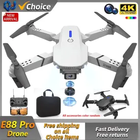 E88Pro RC Drone – Foldable 4K Professional with Wide-Angle Camera